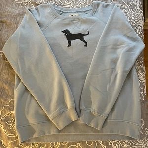 Light Blue Black Dog Crewneck Sweatshirt